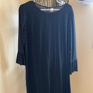 Old Navy Black Dress with White Dots size large